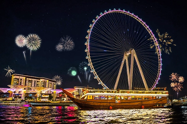 New Year Dhow Cruise Dinner in Dubai Marina
